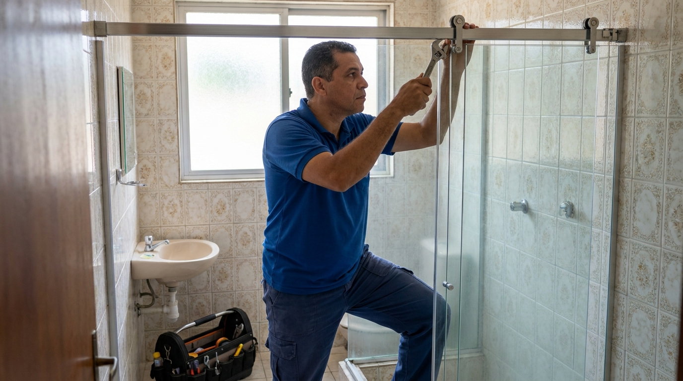 Manutenção e Reparo de Box de Vidro